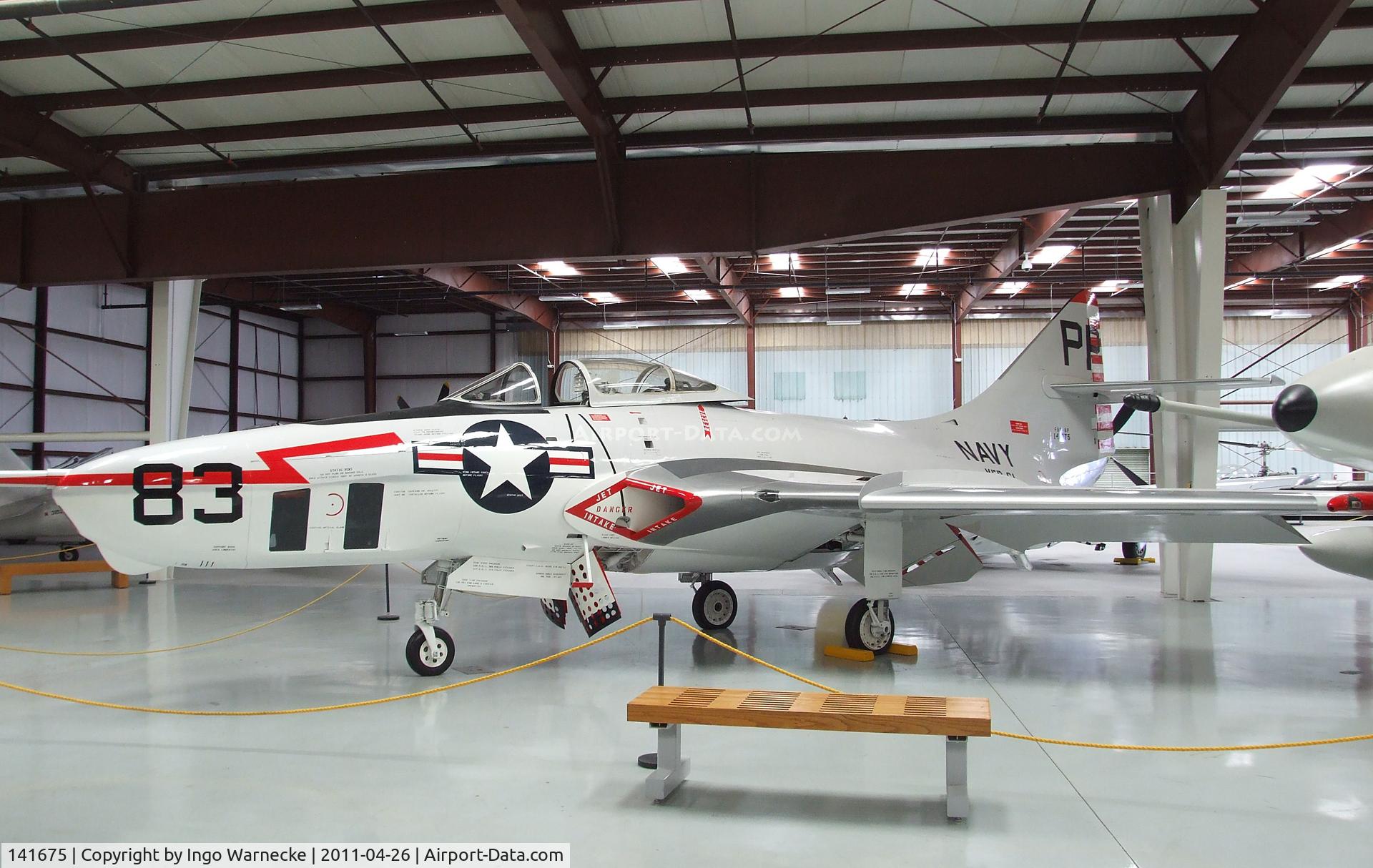 141675, Grumman RF-9J Cougar C/N 8, Grumman RF-9J (F9F-8P) Cougar at the Yanks Air Museum, Chino CA