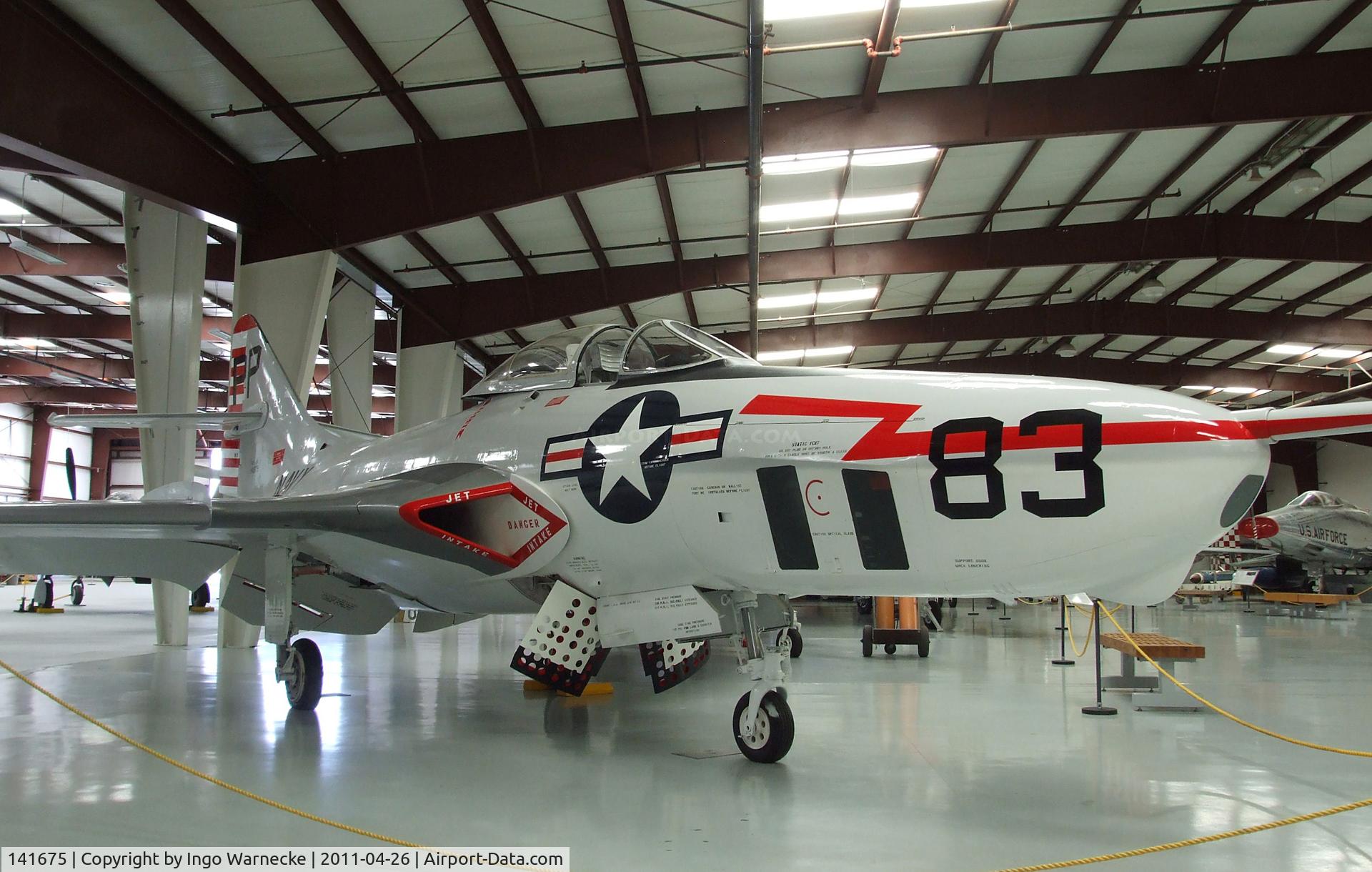 141675, Grumman RF-9J Cougar C/N 8, Grumman RF-9J (F9F-8P) Cougar at the Yanks Air Museum, Chino CA