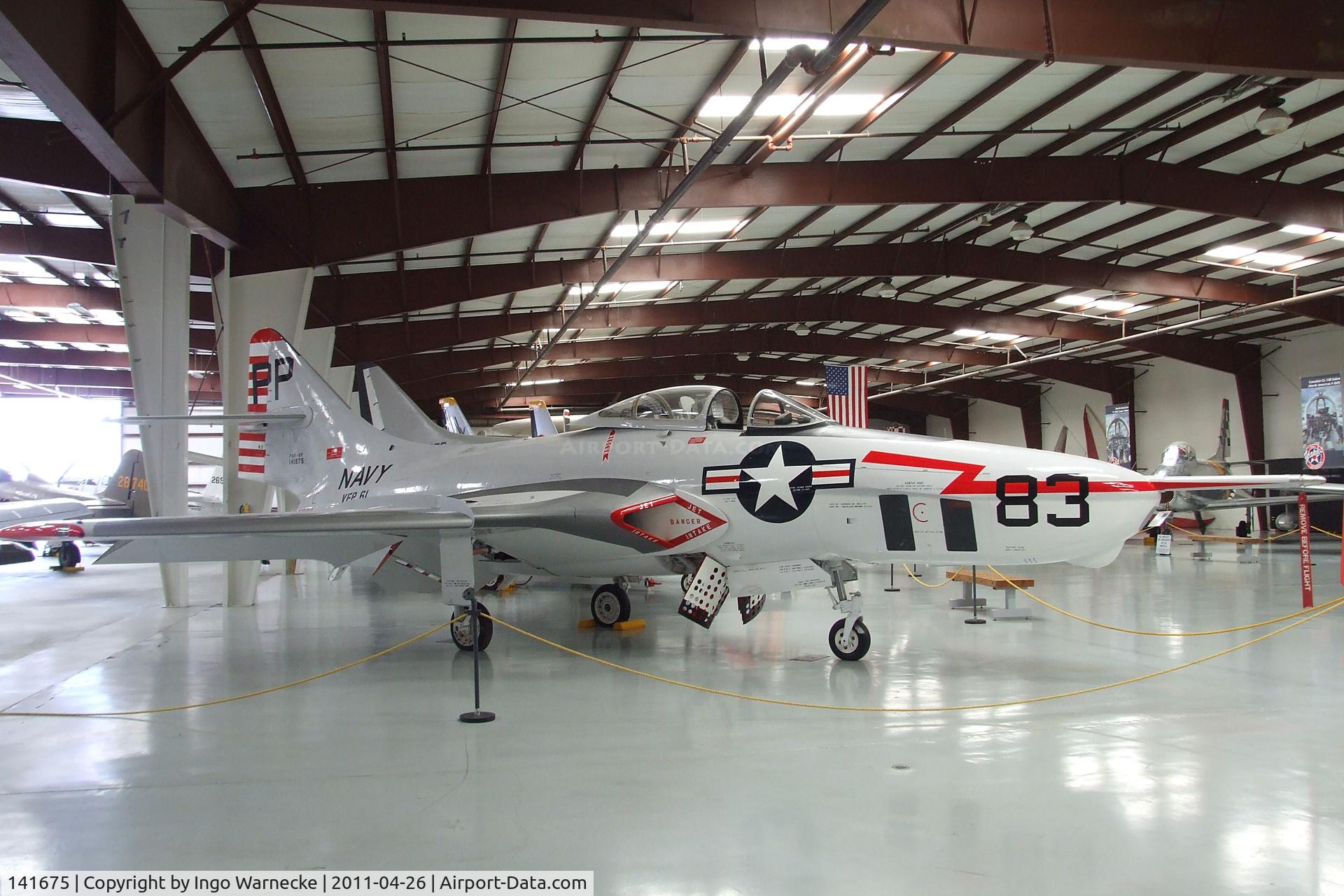 141675, Grumman RF-9J Cougar C/N 8, Grumman RF-9J (F9F-8P) Cougar at the Yanks Air Museum, Chino CA
