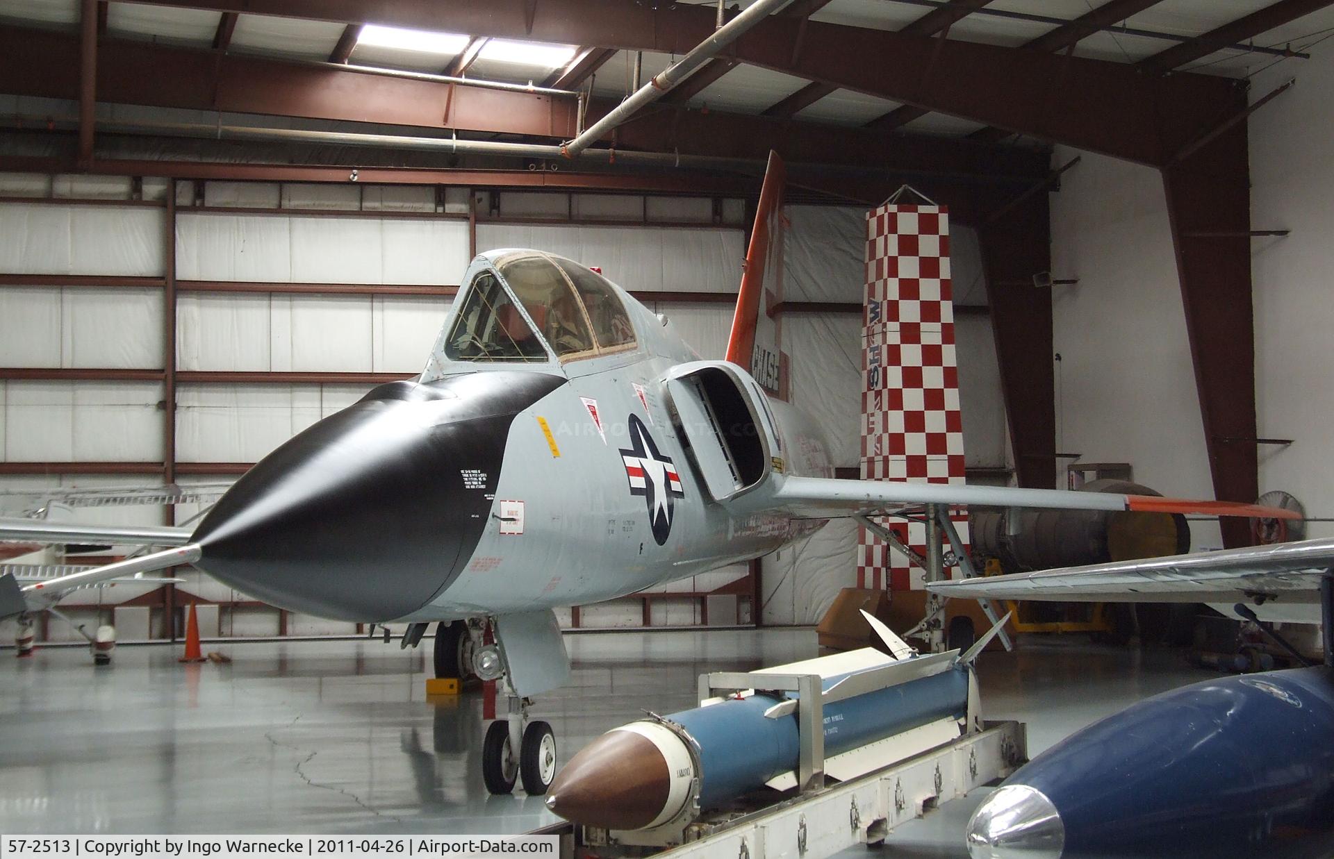 57-2513, 1957 Convair F-106B Delta Dart C/N 8-27-07, Convair F-106B Delta Dart at the Yanks Air Museum, Chino CA