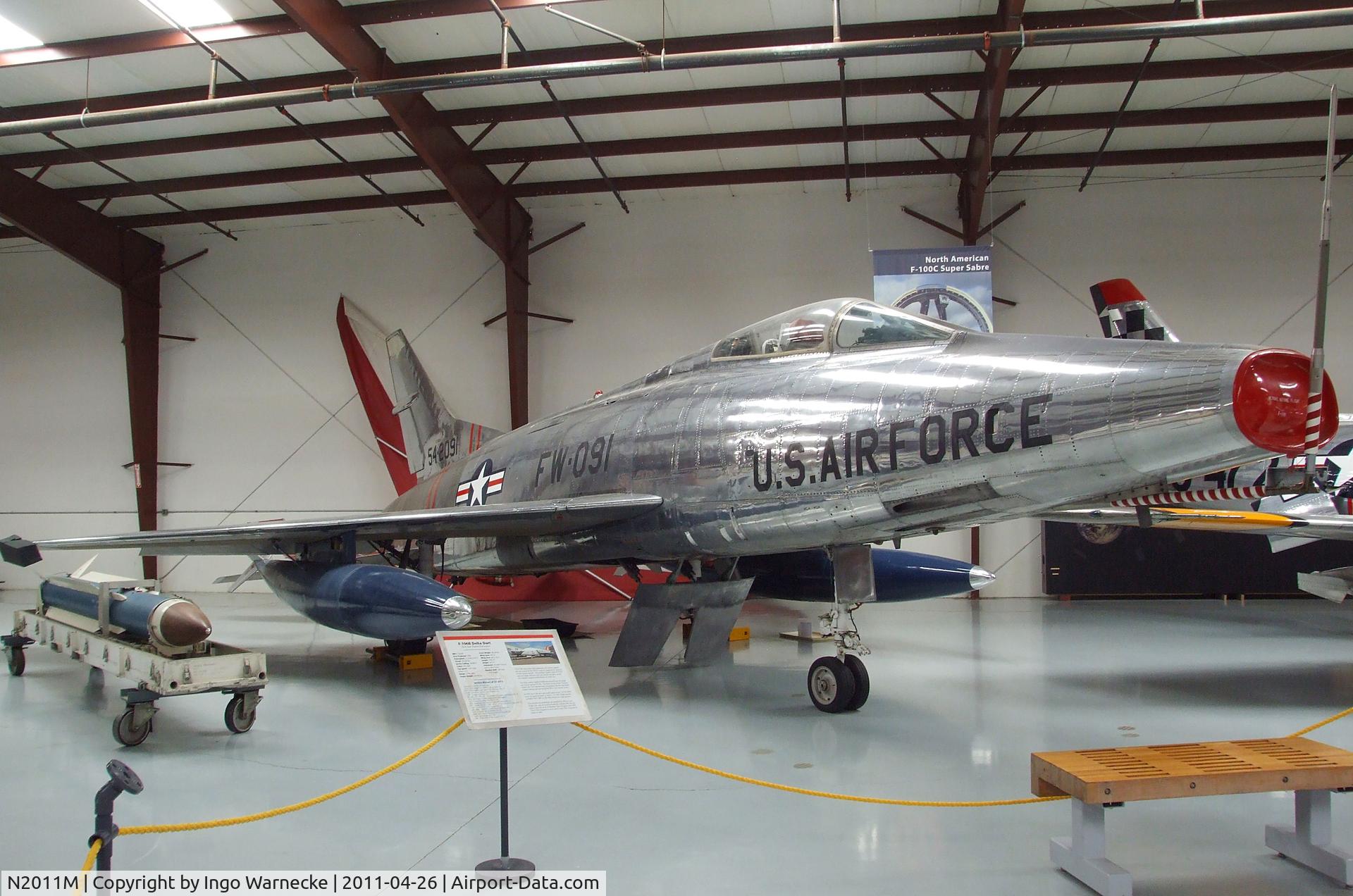 N2011M, 1954 North American F-100C Super Sabre C/N 217-352, North American F-100C Super Sabre at the Yanks Air Museum, Chino CA