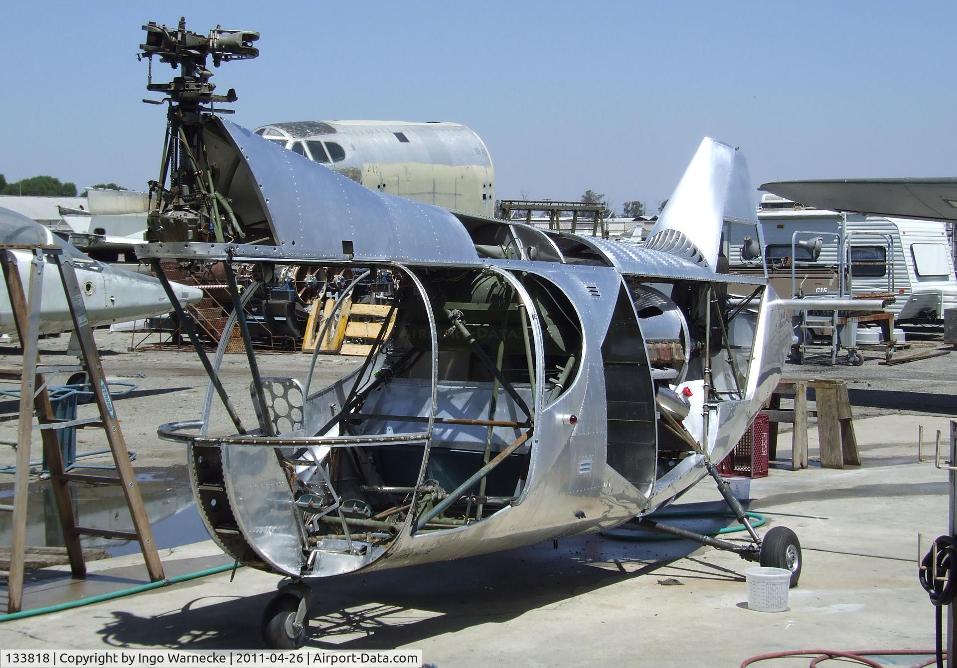 133818, 1952 McCulloch XHUM-1 C/N 1001, McCulloch XHUM-1, being restored at the Yanks Air Museum, Chino CA