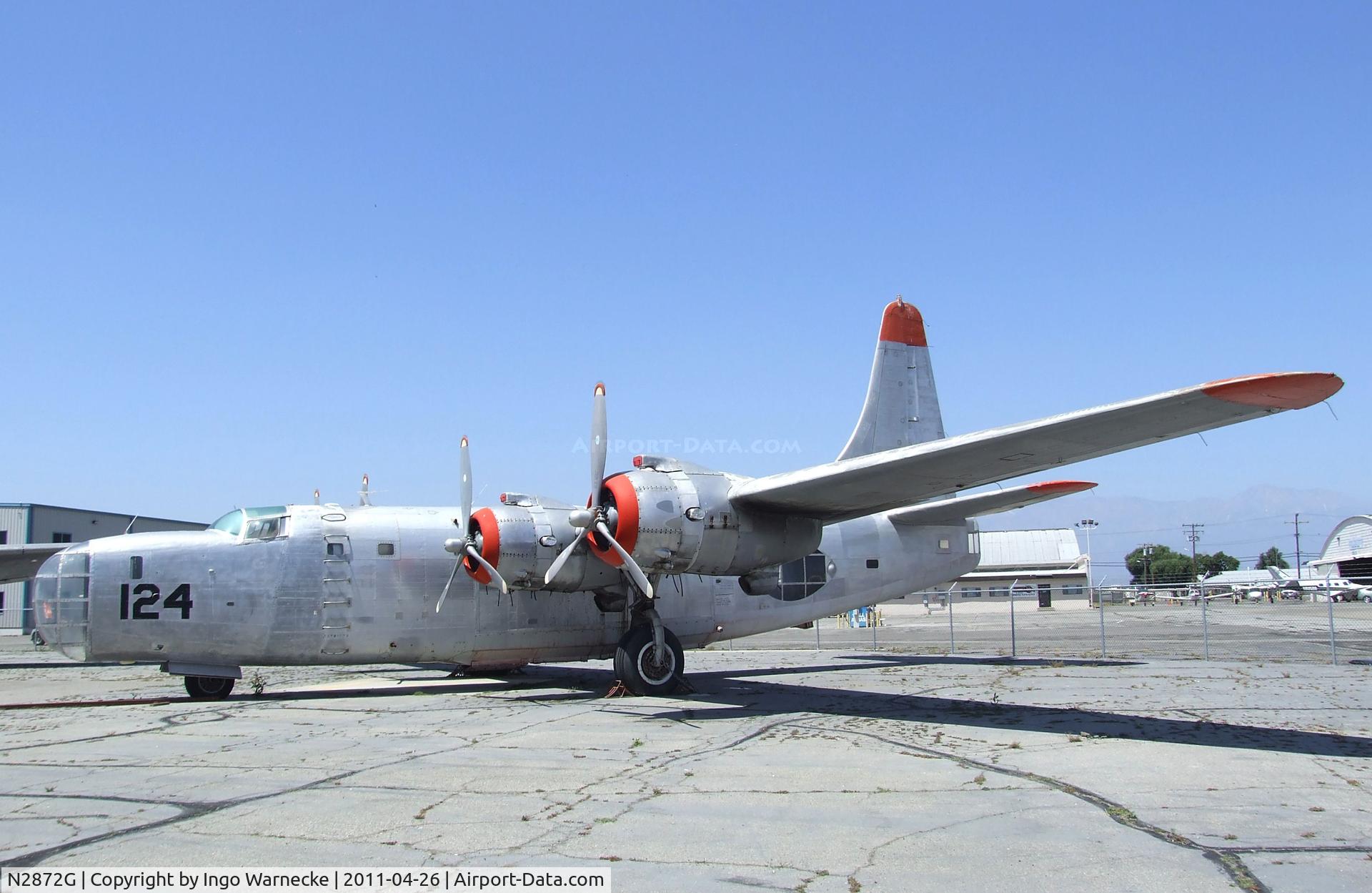 N2872G, 1945 Consolidated Vultee PB4Y-2 C/N 66300, Consolidated PB4Y-2G Privateer (converted to water-bomber) at the Yanks Air Museum, Chino CA