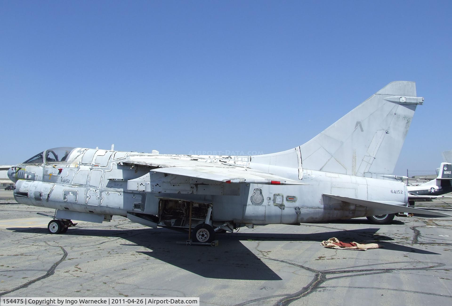 154475, LTV A-7B Corsair II C/N B-115, LTV A-7B Corsair II at the Yanks Air Museum, Chino CA