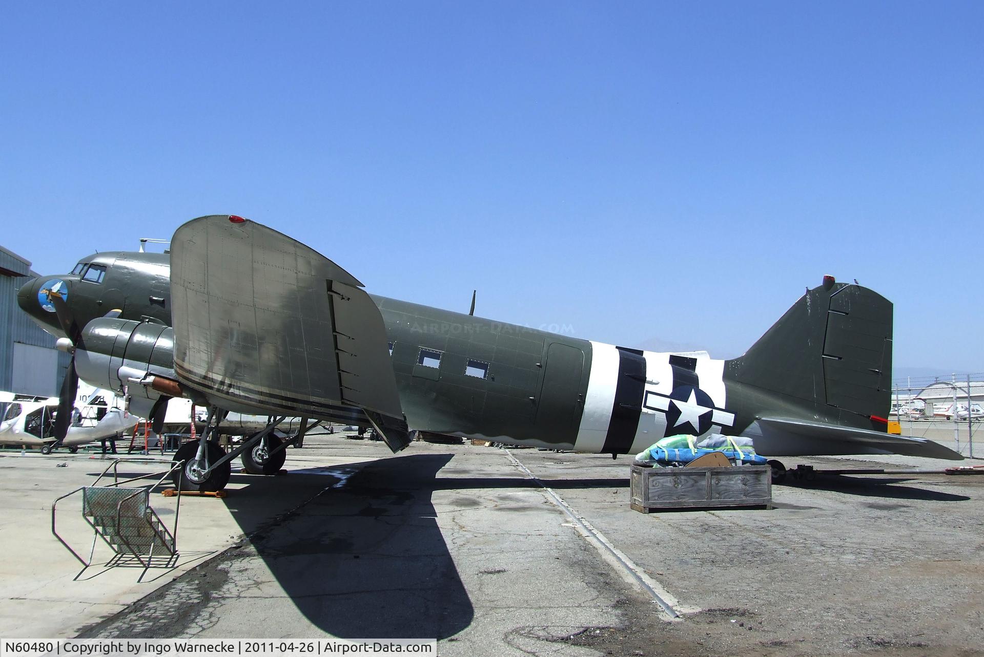 N60480, 1943 Douglas C-47A-30-DL Skytrain C/N 9530, Douglas C-47A Skytrain at the Yanks Air Museum, Chino CA