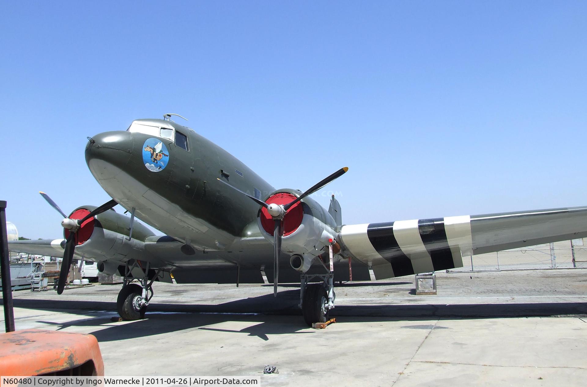 N60480, 1943 Douglas C-47A-30-DL Skytrain C/N 9530, Douglas C-47A Skytrain at the Yanks Air Museum, Chino CA
