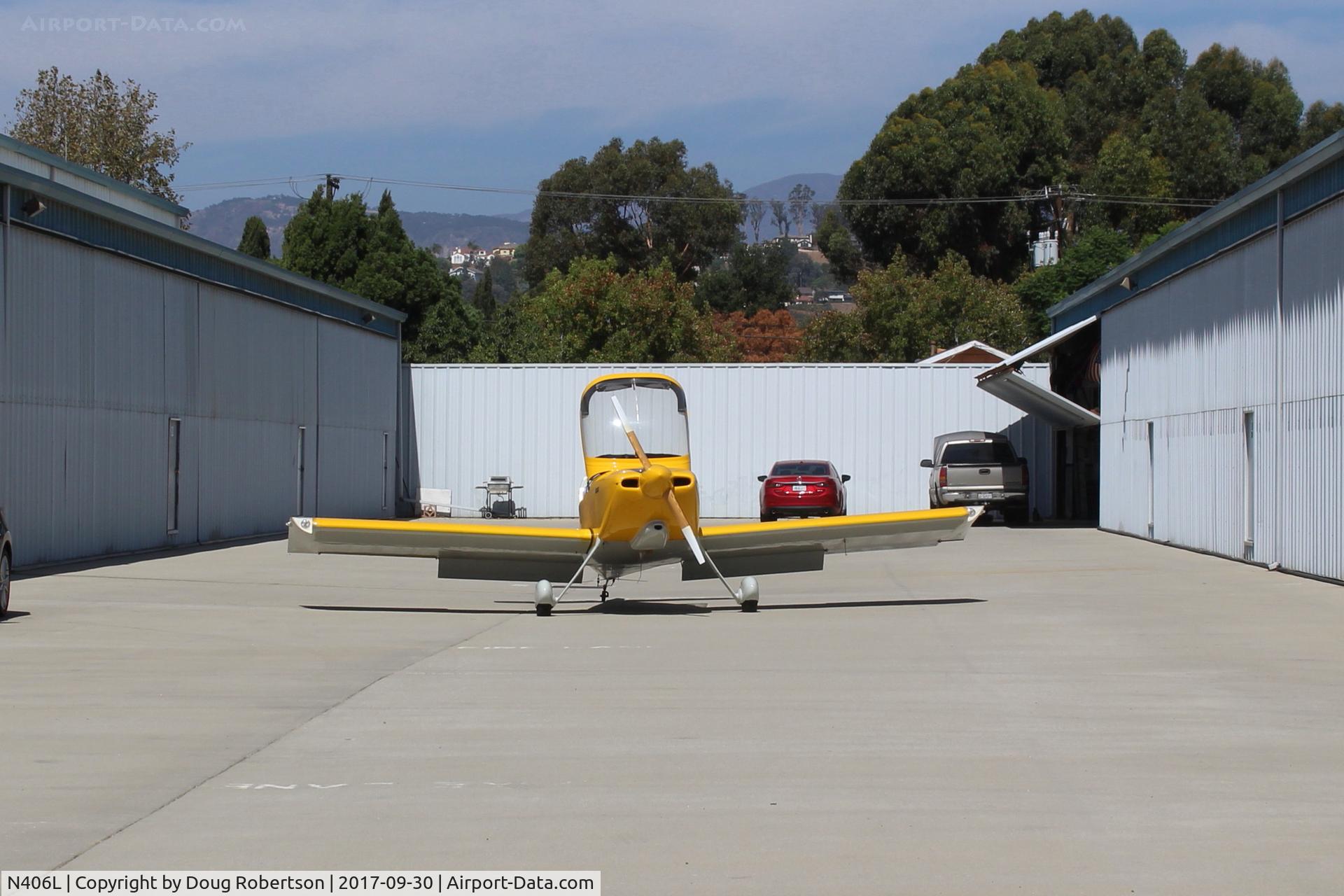 N406L, 2008 Vans RV-6 C/N 936, Provo PROVO 6, Continental O-320 160 Hp, near hangar, will fly today.