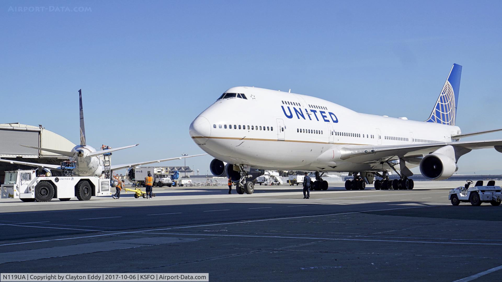 N119UA, 1999 Boeing 747-422 C/N 28812, SFO 2017.