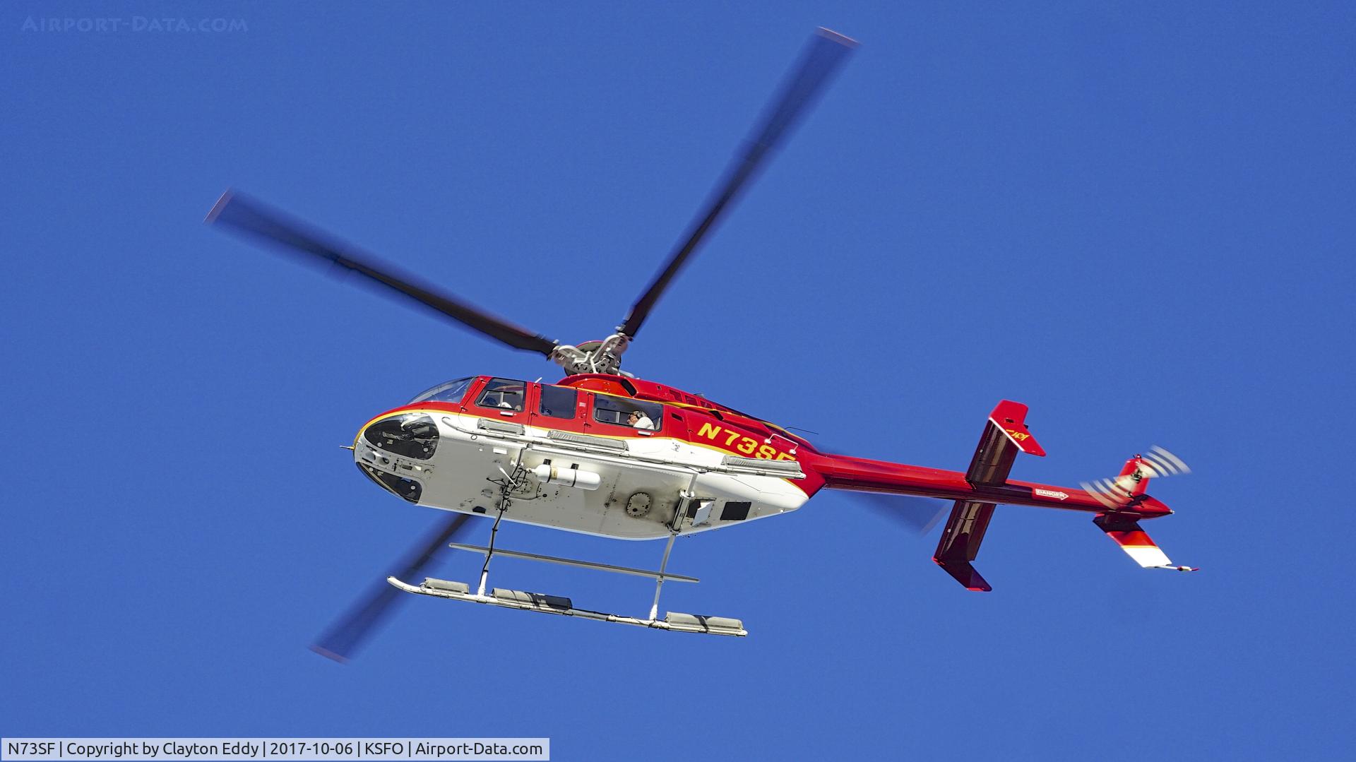 N73SF, 2008 Bell 407 C/N 53839, SFO 2017.