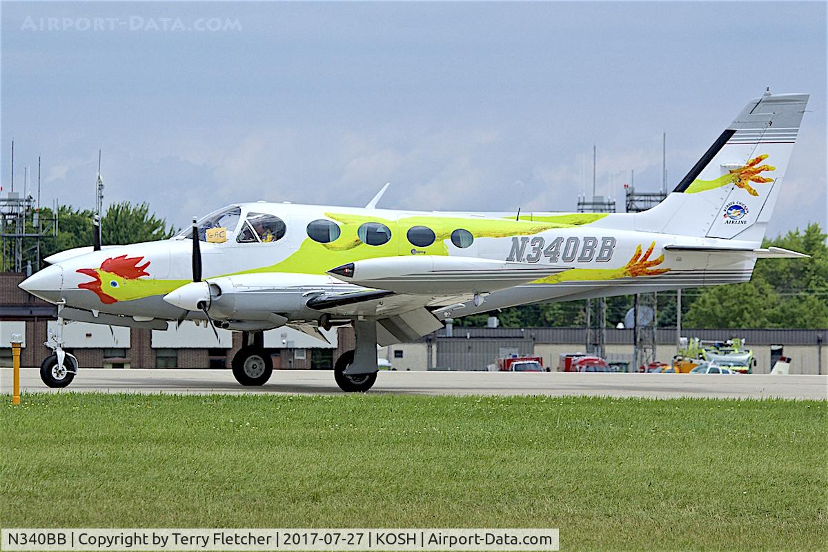 N340BB, 1980 Cessna 340A C/N 340A0991, At 2017 EAA AirVenture at Oshkosh