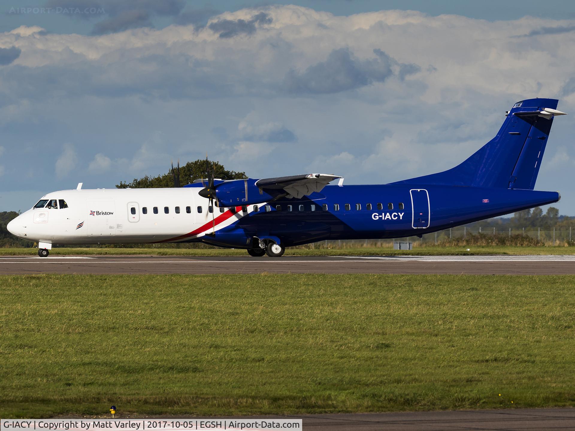 G-IACY, 2017 ATR 72-212 C/N 1448, departing in sun.....