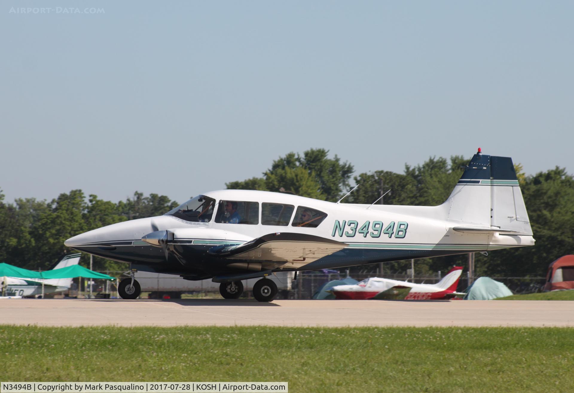 N3494B, 1955 Piper PA-23-250 Aztec C/N 23-282, Piper PA-23