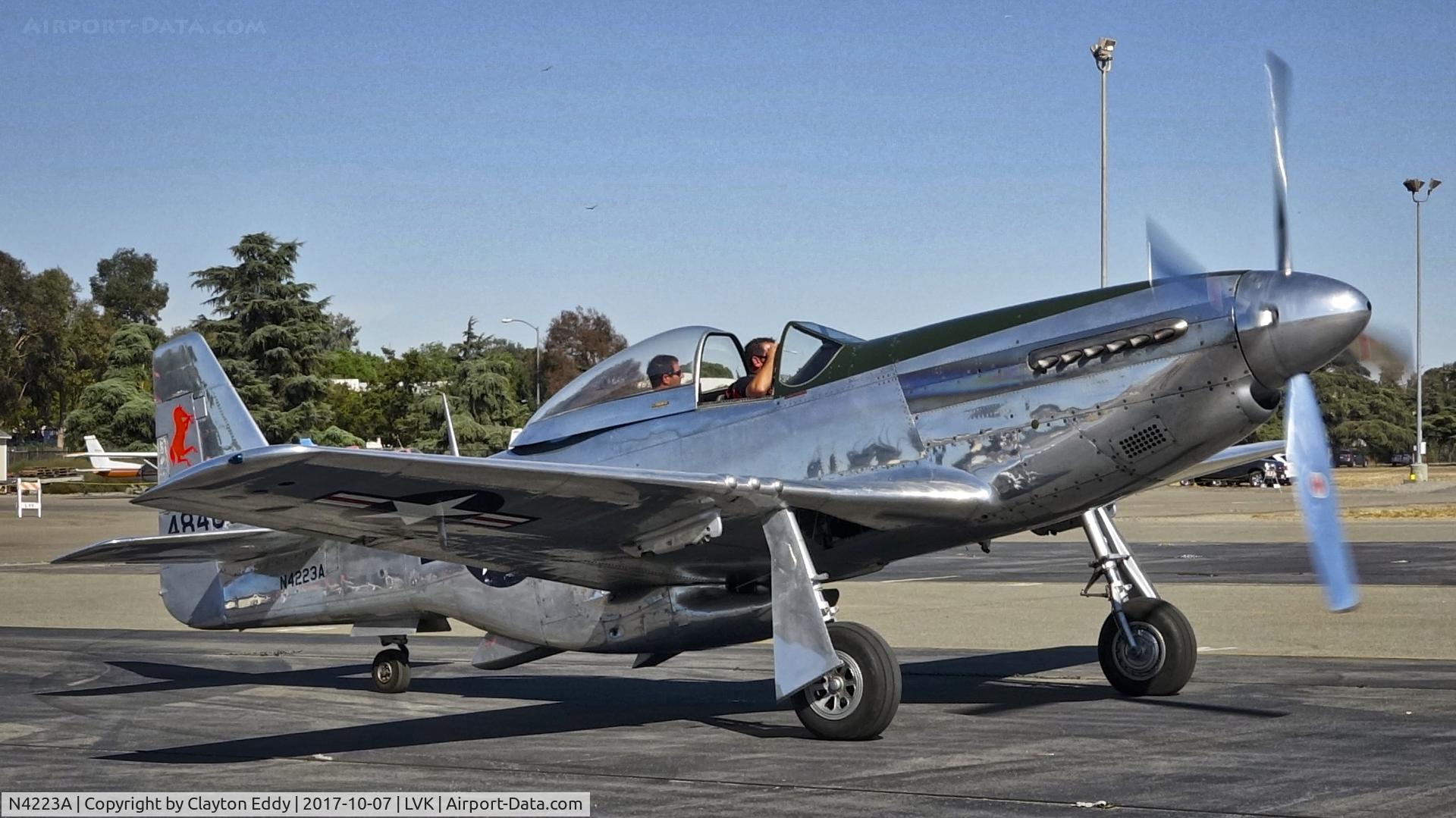N4223A, North American P-51D Mustang C/N 44-84864, Livermore Airport California 2017.