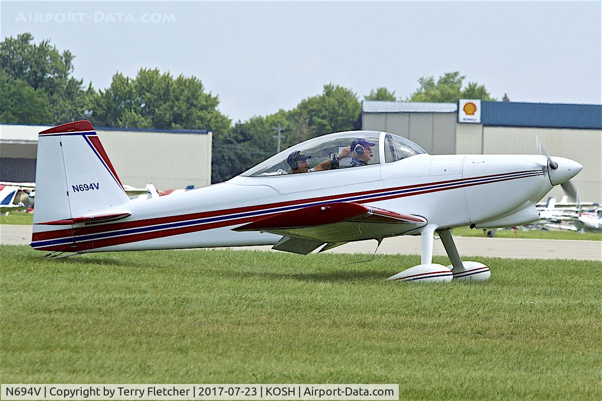 N694V, 2003 Vans RV-8 C/N 80694, At 2017 EAA AirVenture at Oshkosh
