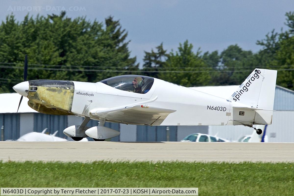 N6403D, 1999 Rand KR-2S C/N 220, At 2017 EAA AirVenture at Oshkosh