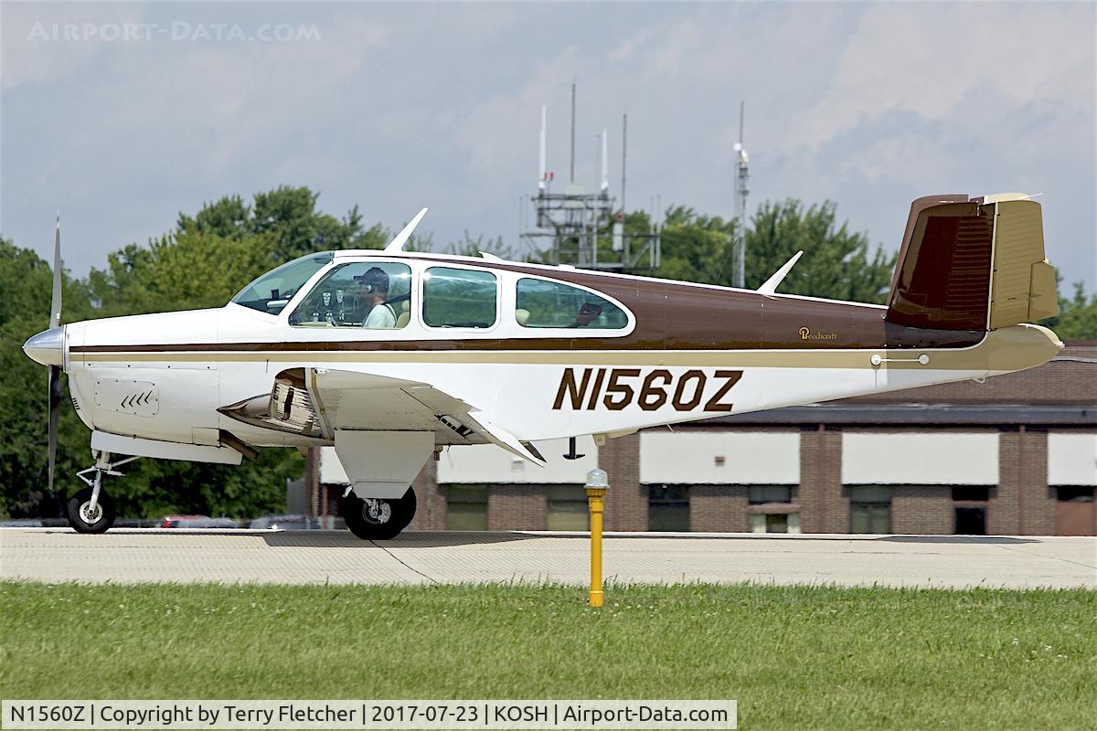 N1560Z, 1961 Beech P35 Bonanza C/N D-6863, At 2017 EAA AirVenture at Oshkosh