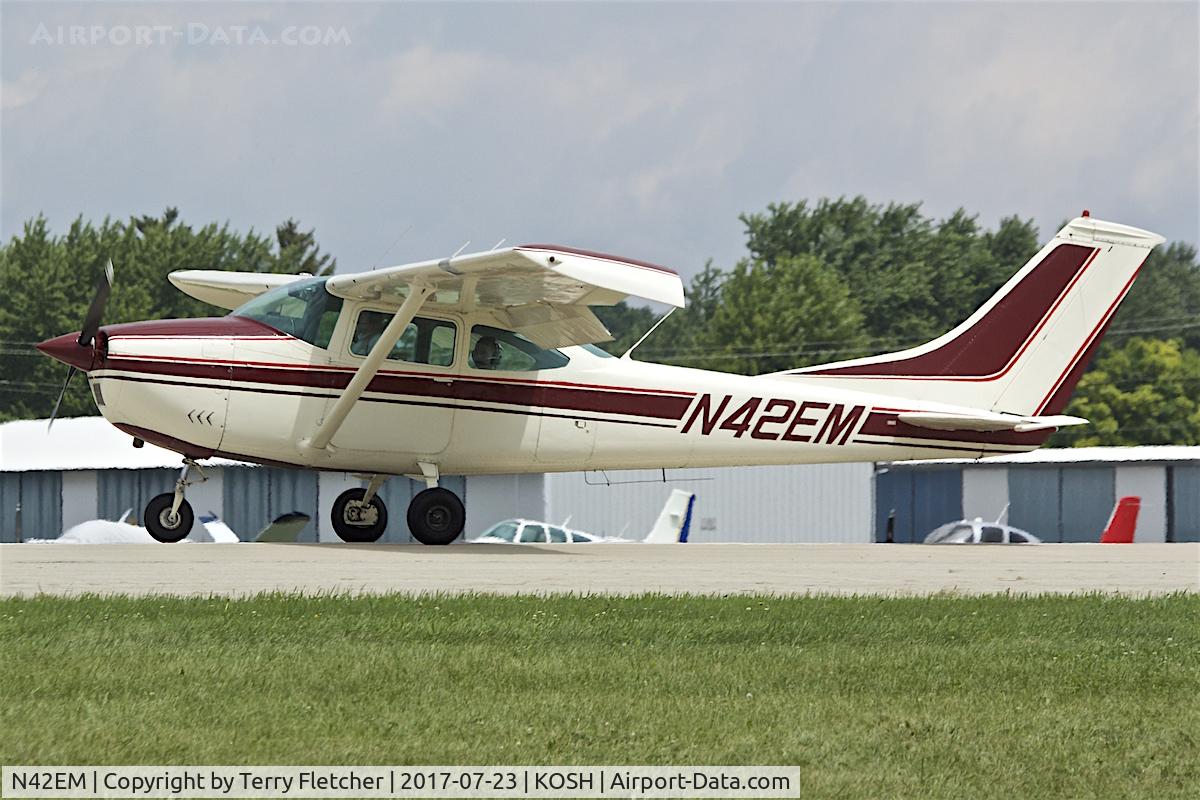 N42EM, 1967 Cessna 182L Skylane C/N 18258542, At 2017 EAA AirVenture at Oshkosh