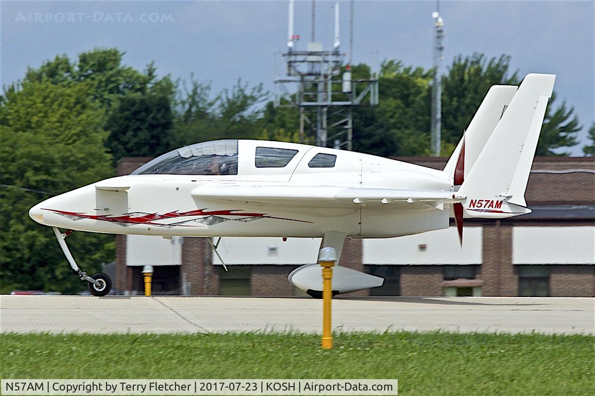 N57AM, 2000 Co-Z Cozy MK IV C/N 589, At 2017 EAA AirVenture at Oshkosh