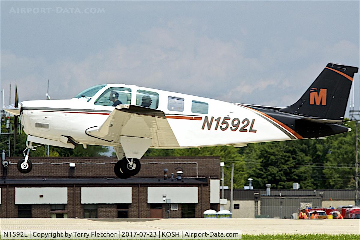 N1592L, 1976 Beech A36 Bonanza 36 C/N E-832, At 2017 EAA AirVenture at Oshkosh