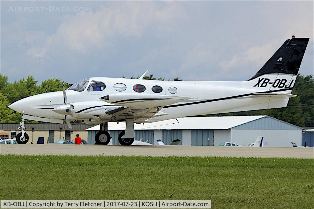XB-OBJ, 1980 Cessna 340A C/N 340A1015, At 2017 EAA AirVenture at Oshkosh