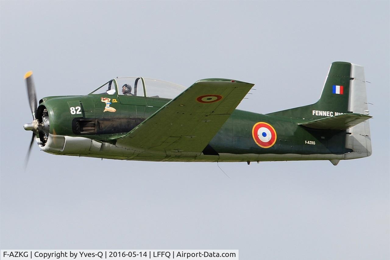 F-AZKG, 1951 North American T-28A Fennec C/N 174-111, North American T-28A Fennec, On display, La Ferté-Alais airfield (LFFQ) Air show 2016