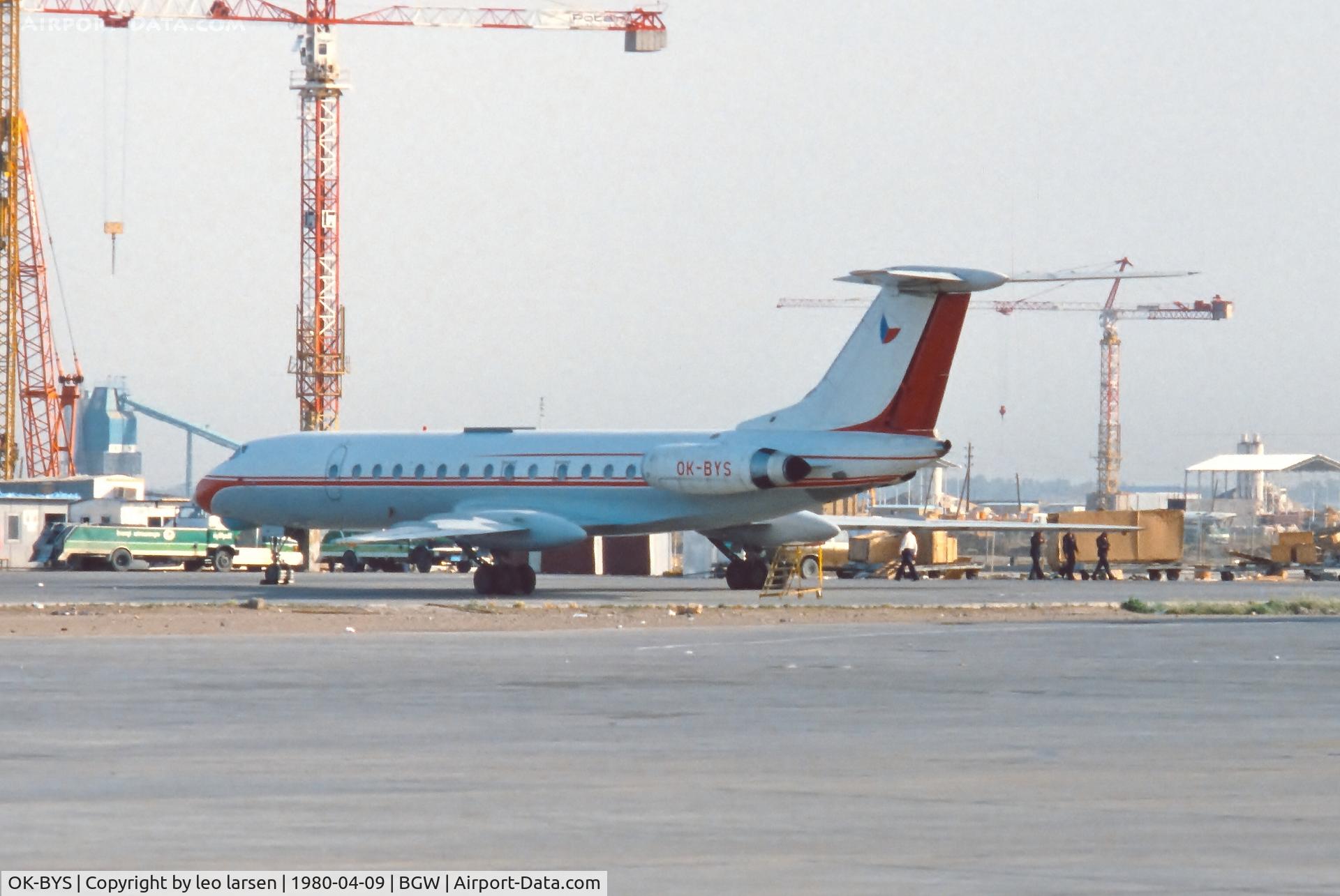 OK-BYS, 1972 Tupolev Tu-134A-3 C/N 1351503, Baghdad BGW 9.4.1980