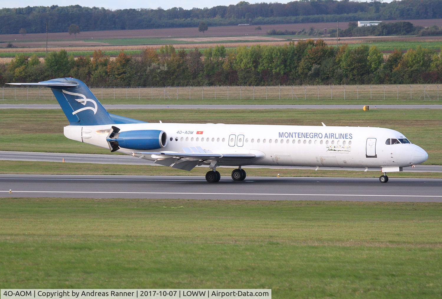 4O-AOM, 1990 Fokker 100 (F-28-0100) C/N 11321, Montenegro Airlines F100