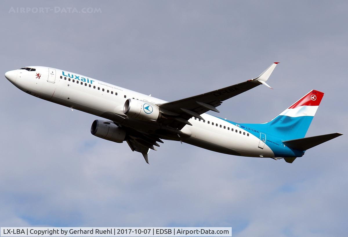 LX-LBA, 2015 Boeing 737-8C9 C/N 43537, take off to TXL