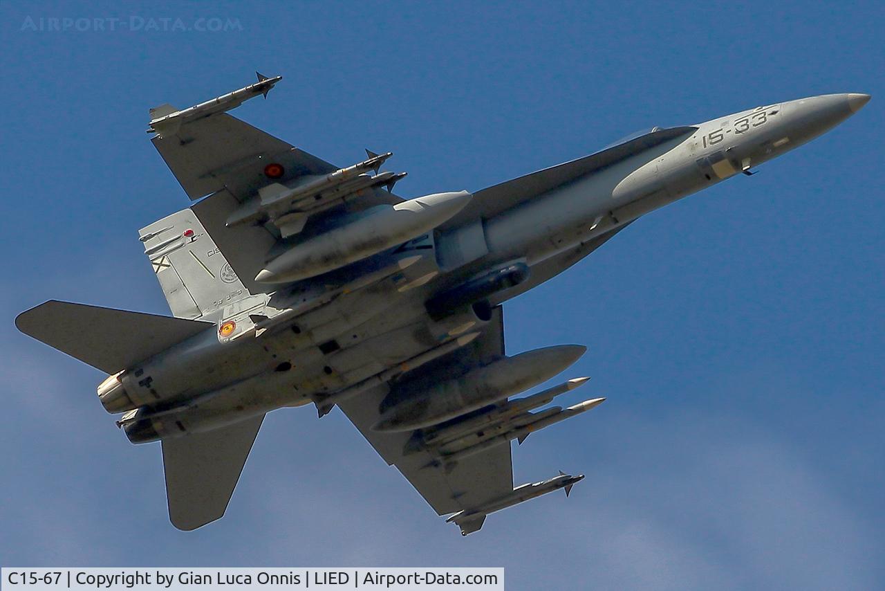C15-67, McDonnell Douglas EF-18A Hornet C/N 0910/A589, WAR LIBIA