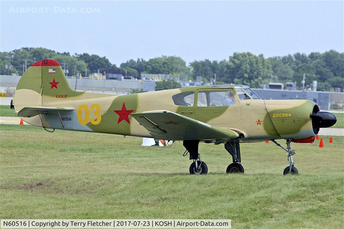 N60516, 1977 Yakovlev Yak-18T C/N 7200315, At  2017 EAA AirVenture at Oshkosh