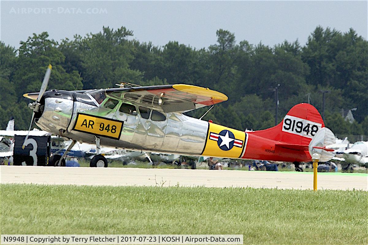 N9948, 1952 Cessna 195A C/N 7815, At  2017 EAA AirVenture at Oshkosh