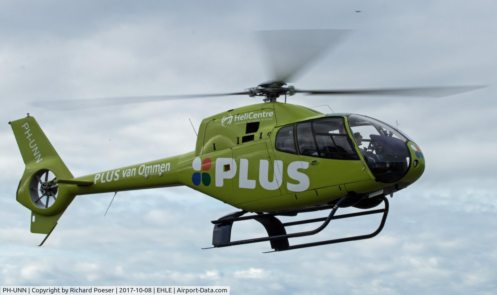 PH-UNN, 2002 Eurocopter EC-120B Colibri C/N 1310, Coming in for a short stop at EHLE.