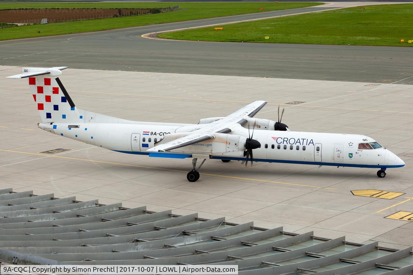 9A-CQC, 2009 De Havilland Canada DHC-8-402Q Dash 8 C/N 4258, 9A-CQC @ Linz Airport