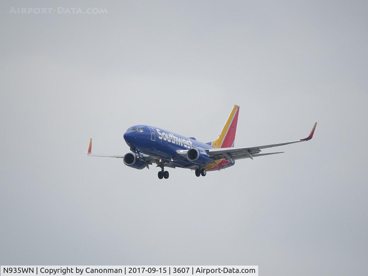 N935WN, 2009 Boeing 737-7H4 C/N 36641, Landing