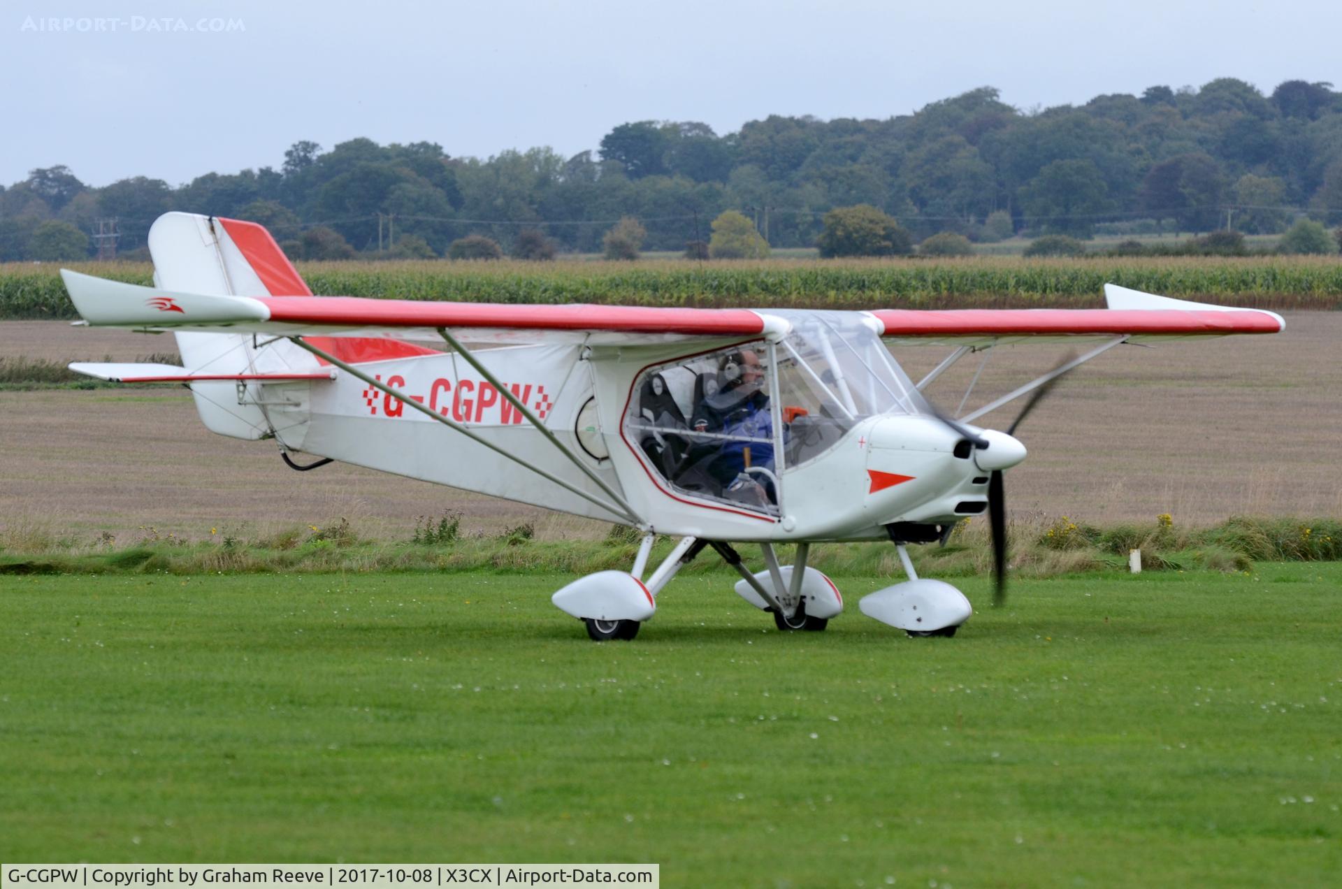 G-CGPW, 2010 Raj Hamsa X-Air Hawk C/N LAA 340-15000, Just landed at Northrepps.