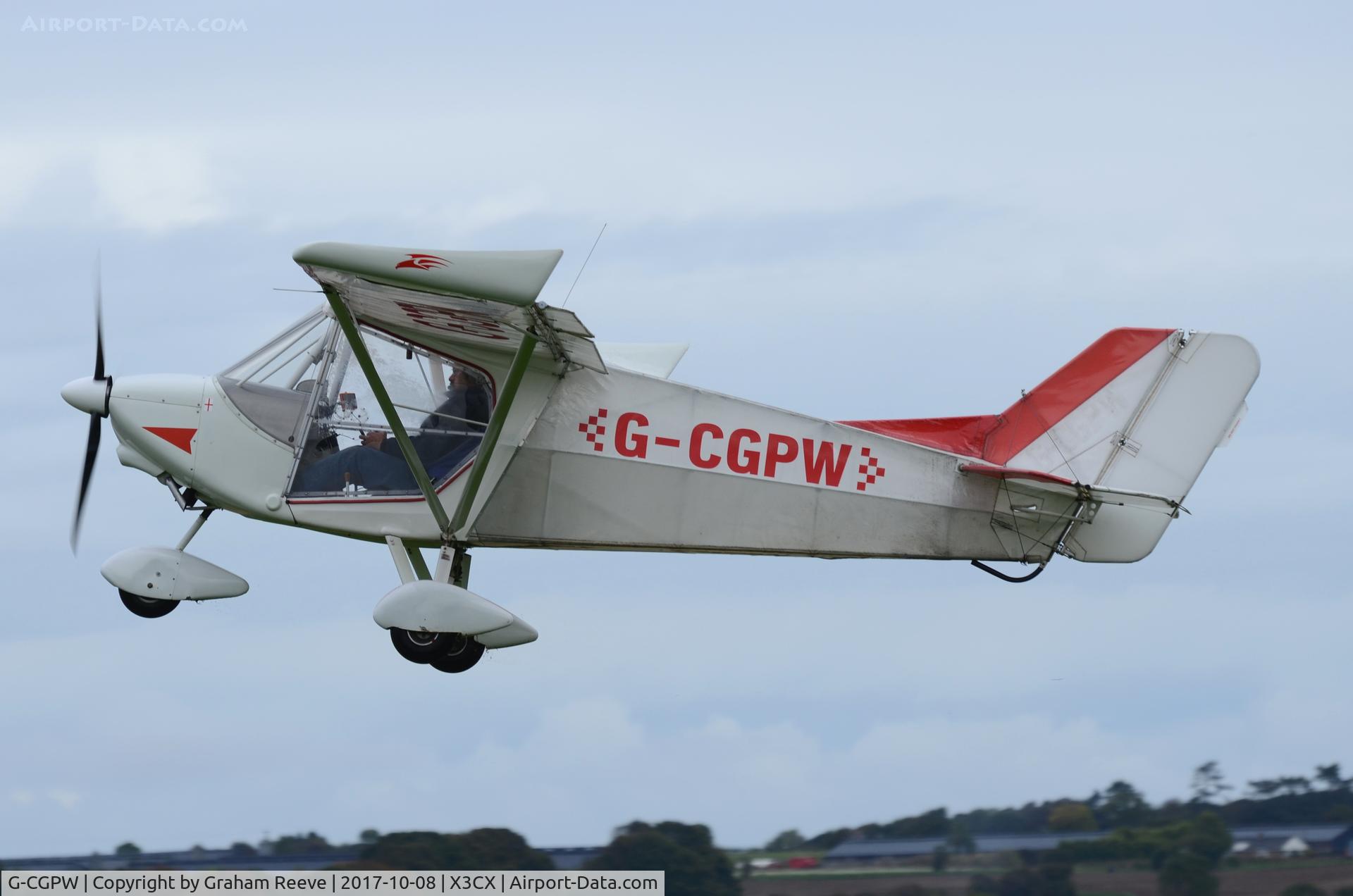 G-CGPW, 2010 Raj Hamsa X-Air Hawk C/N LAA 340-15000, Departing from Northrepps.