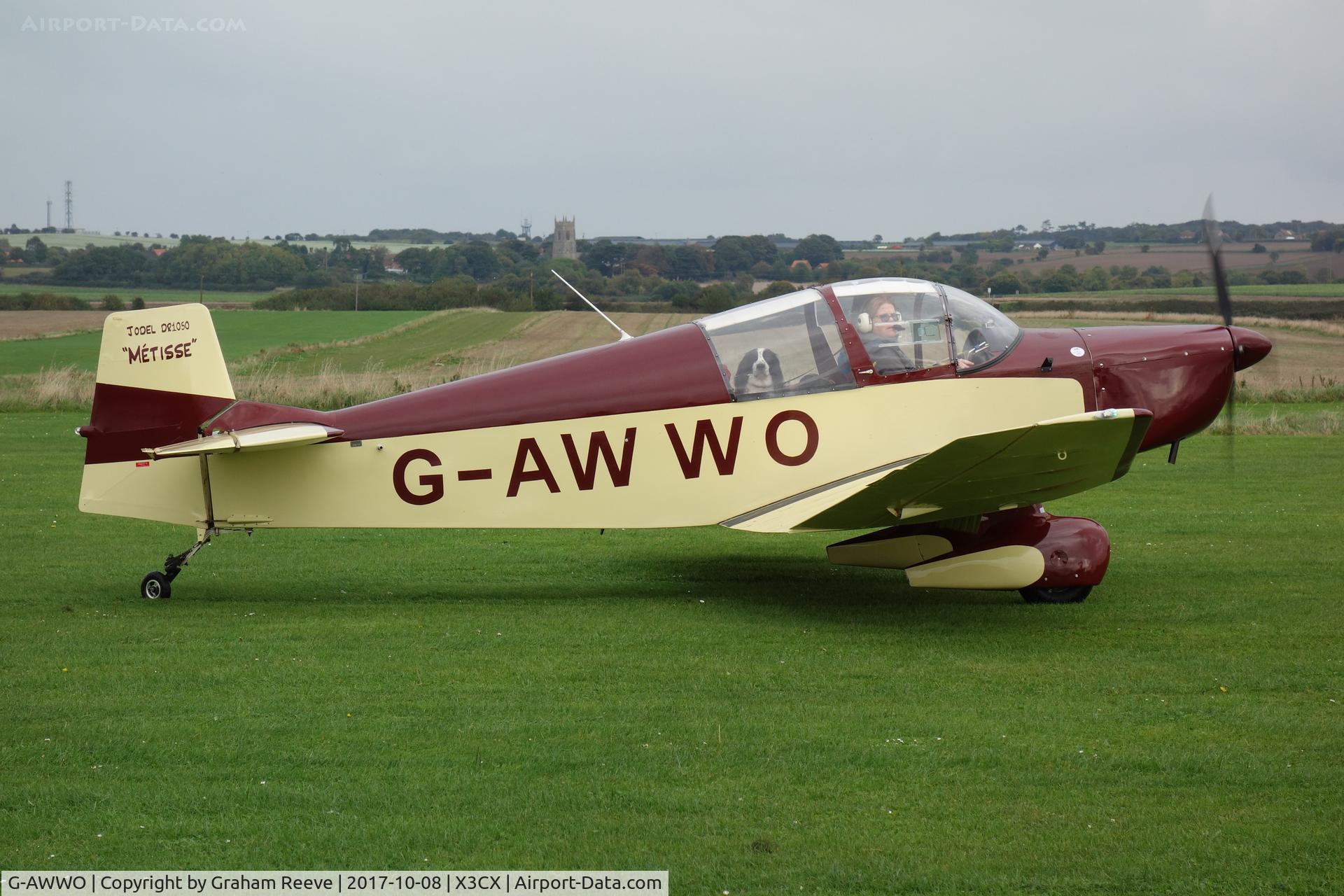 G-AWWO, 1964 CEA Jodel DR-1050 Sicile C/N 552, Just landed at Northrepps.