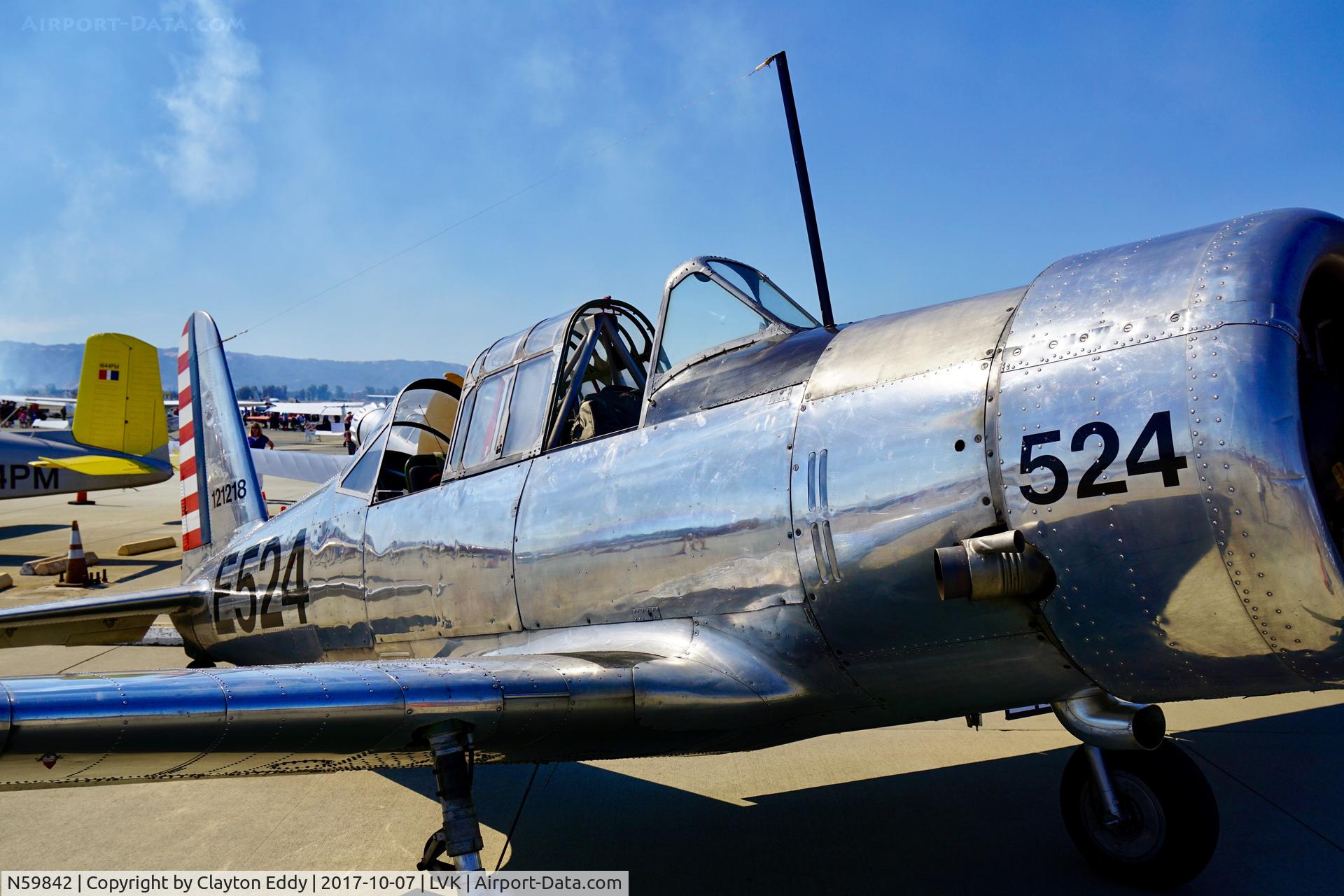 N59842, 1942 Consolidated Vultee BT-13A Valiant C/N 5057, Livermore Airshow California 2017.