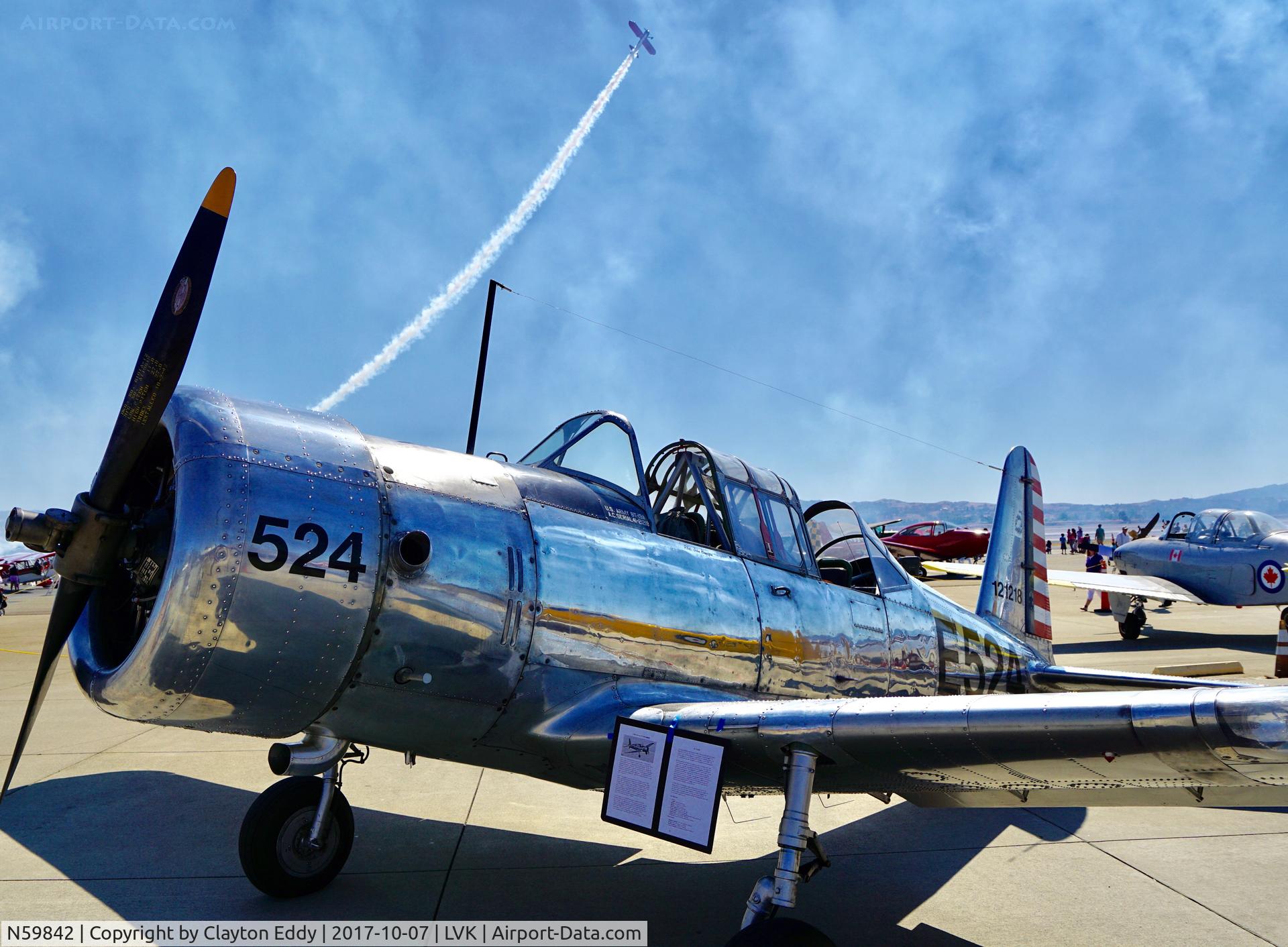 N59842, 1942 Consolidated Vultee BT-13A Valiant C/N 5057, Livermore Airshow California 2017.