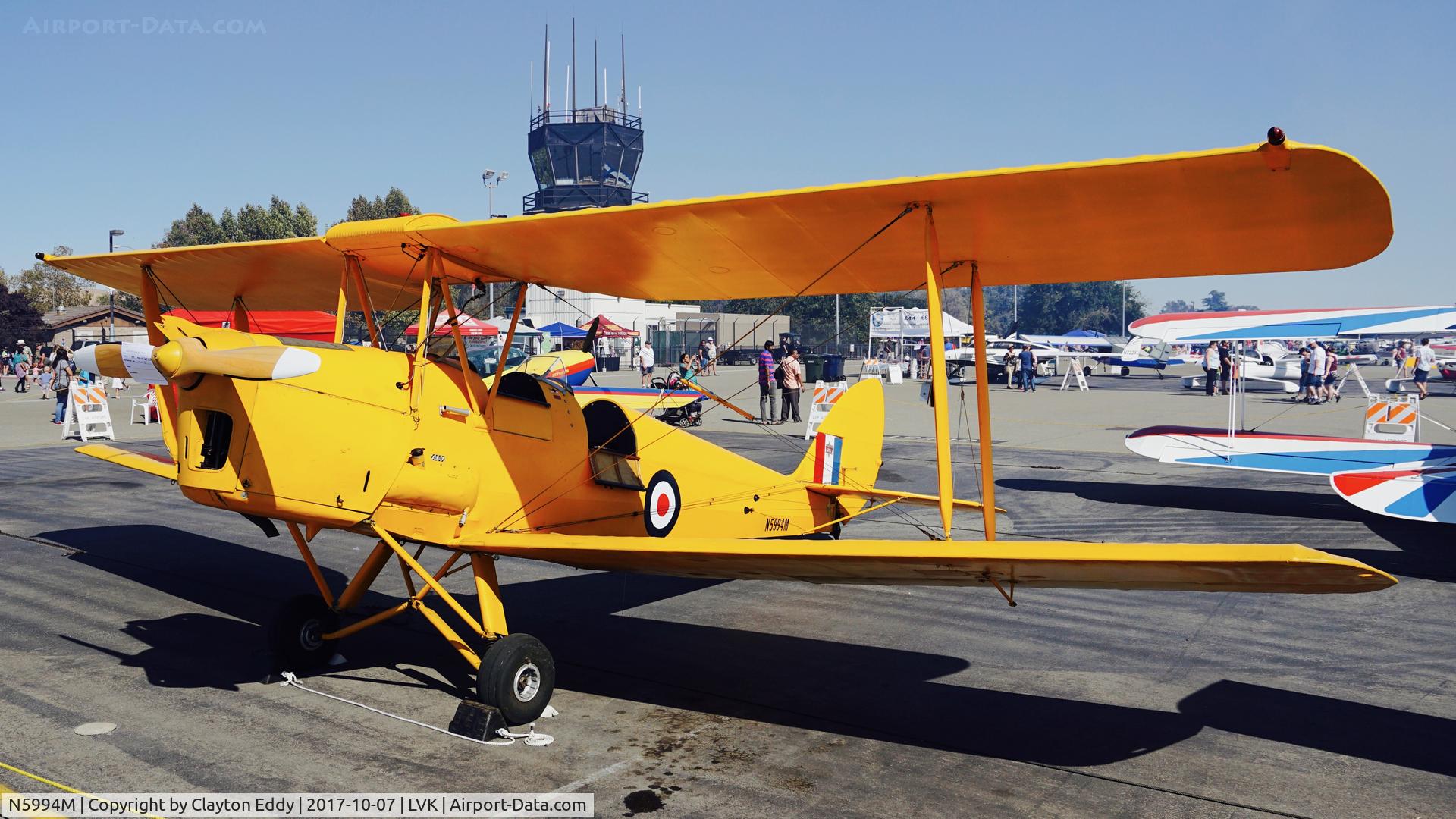 N5994M, 1942 De Havilland Canada DH-82C Tiger Moth C/N DHC1297, Livermore Airport California 2017.