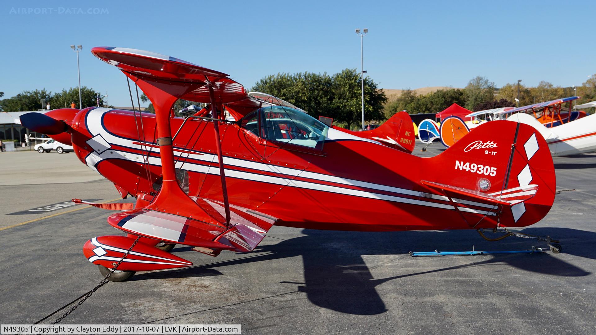 N49305, 1981 Aerotek Pitts S-1T Special C/N 1000, Livermore Airport California 2017.