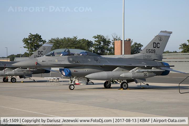 85-1509, 1985 General Dynamics F-16D Fighting Falcon C/N 5D-31, F-16D Fighting Falcon 85-1509 DC from 121st FS 