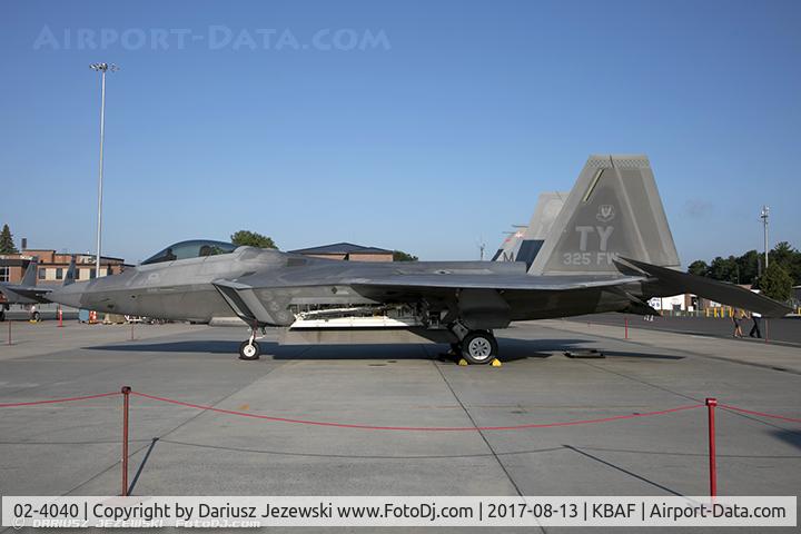 02-4040, 2002 Lockheed Martin F/A-22A Raptor C/N 4040, F-22 Raptor 02-4040 TY from 43rd FS 