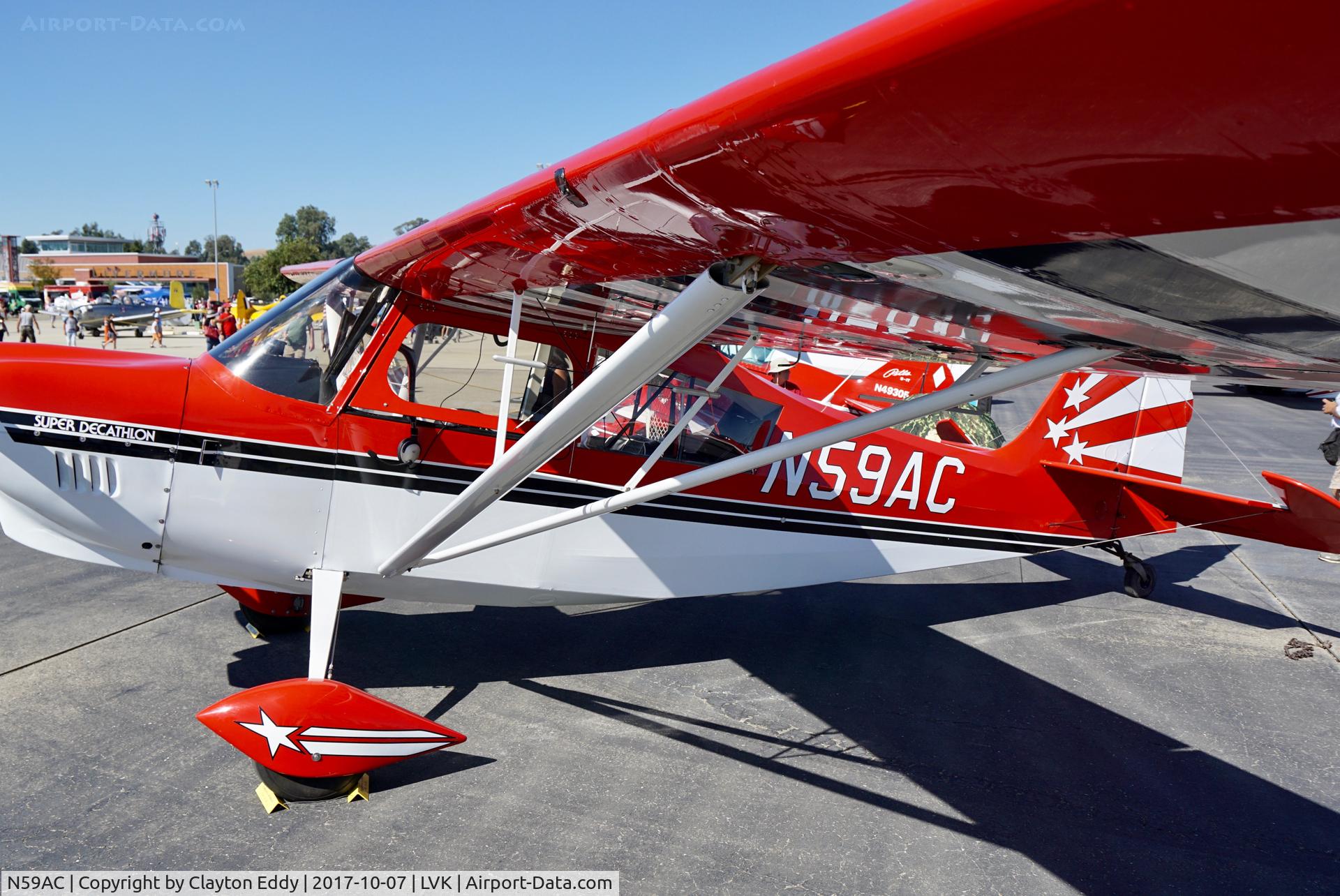N59AC, 1995 American Champion 8KCAB Super Decathlon C/N 747-95, Livermore Airport California 2017.