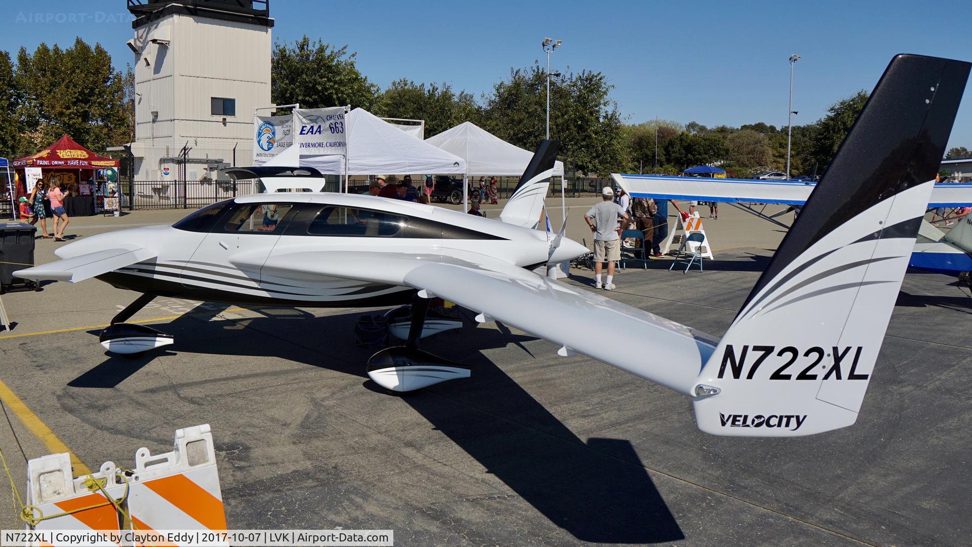 N722XL, 2013 Velocity Velocity XL FG C/N 3FX038, Livermore Airport California 2017.
