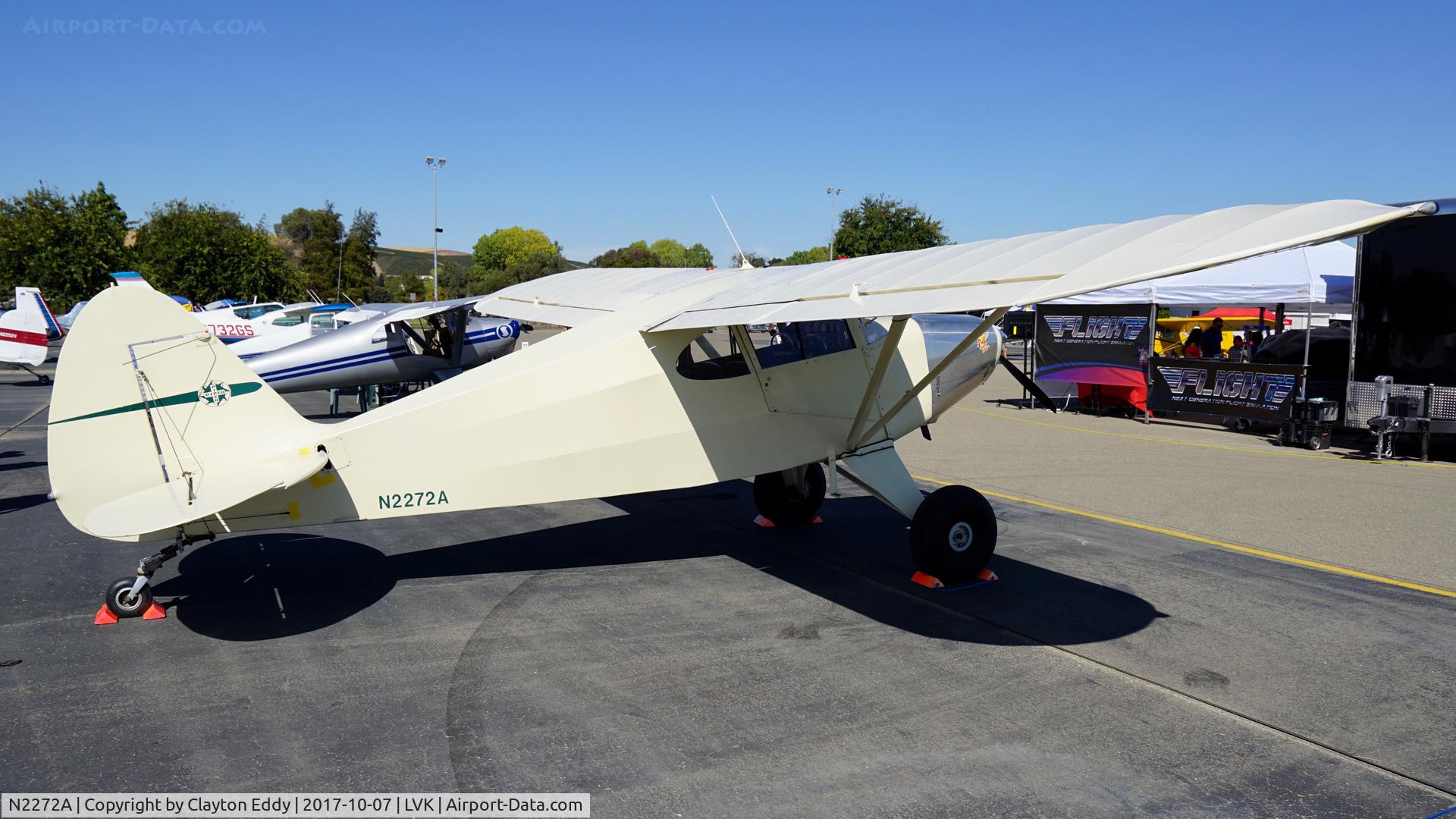 N2272A, 1952 Piper PA-20-135 Pacer C/N 20-911, Livermore Airport 2017.