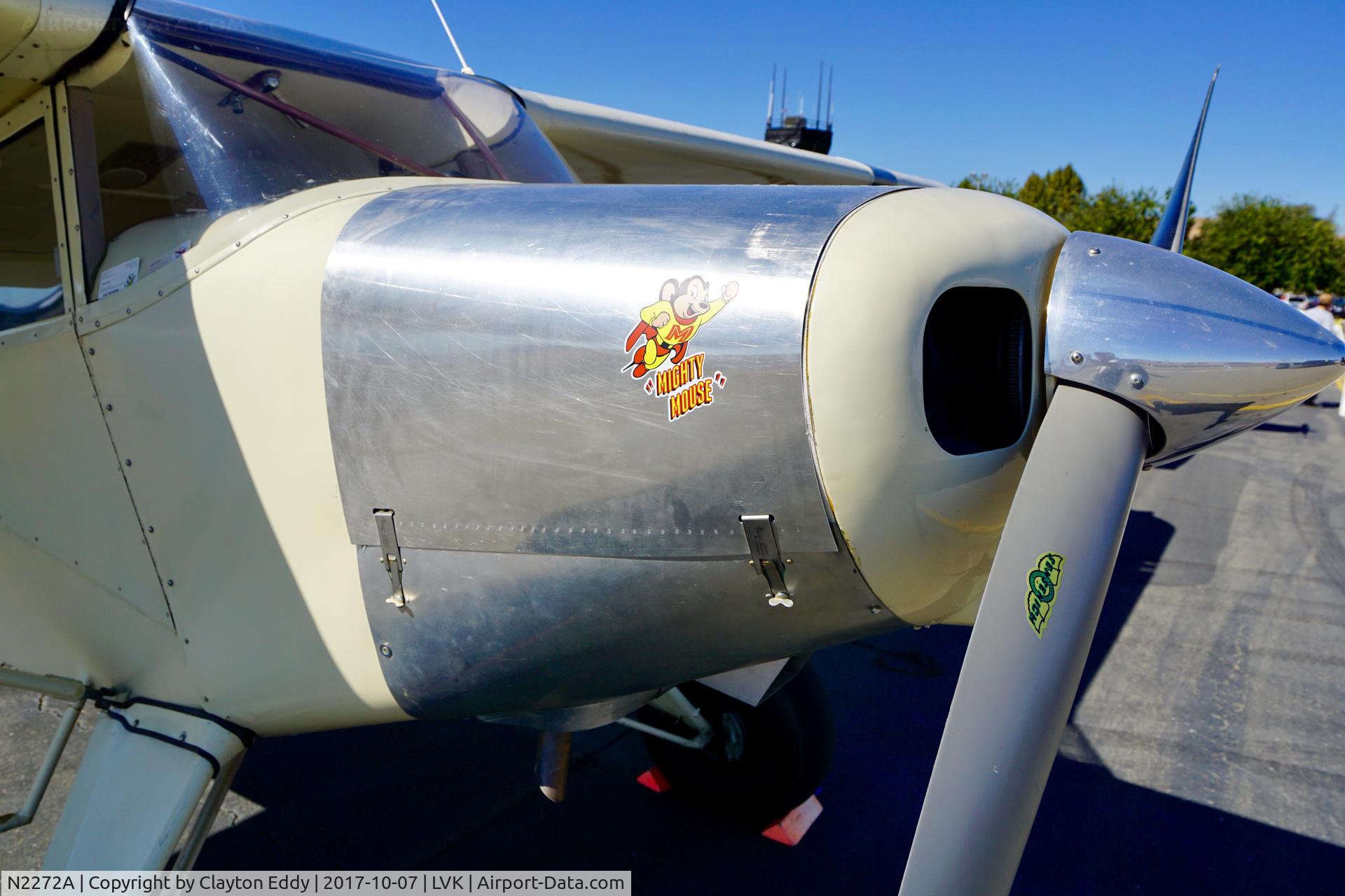 N2272A, 1952 Piper PA-20-135 Pacer C/N 20-911, Livermore Airport 2017.
