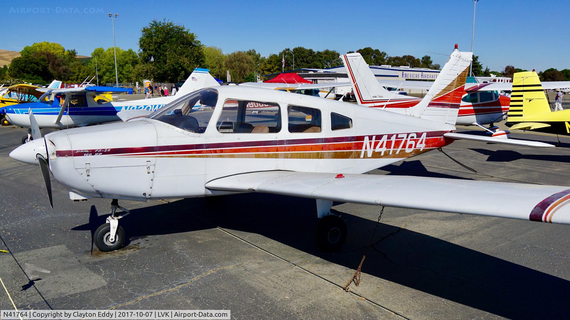 N41764, 1974 Piper PA-28-151 C/N 28-7415325, Livermore Airport California 2017.