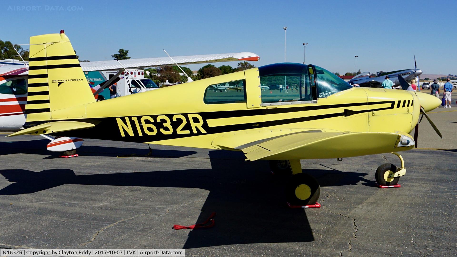 N1632R, 1976 Grumman American AA-1B Trainer C/N AA1B-0632, Livermore Airport California 2017.