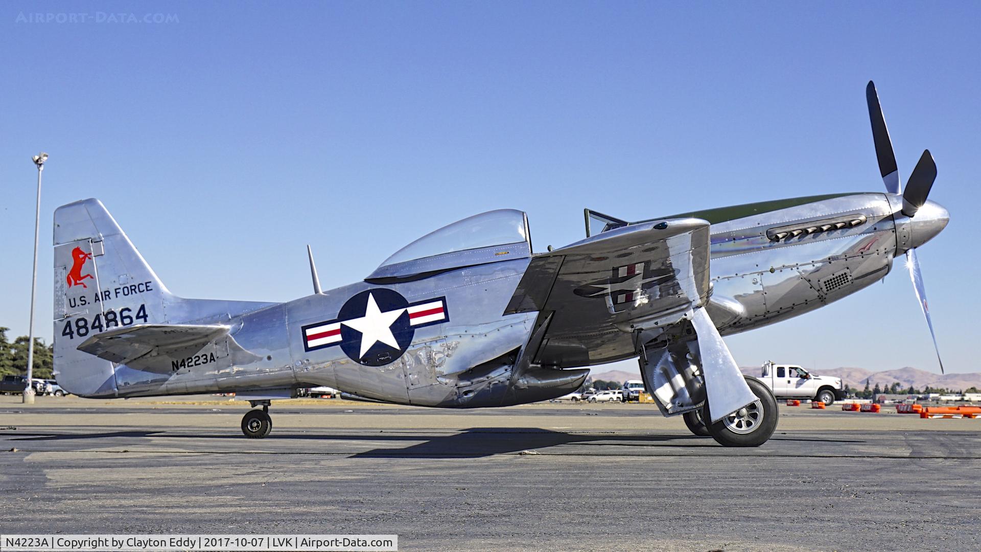 N4223A, North American P-51D Mustang C/N 44-84864, Livermore Airport California 2017.